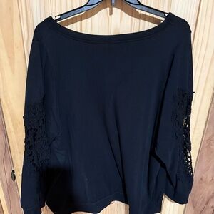 Torrid Black Boxy 3/4 Sleeve Blouse